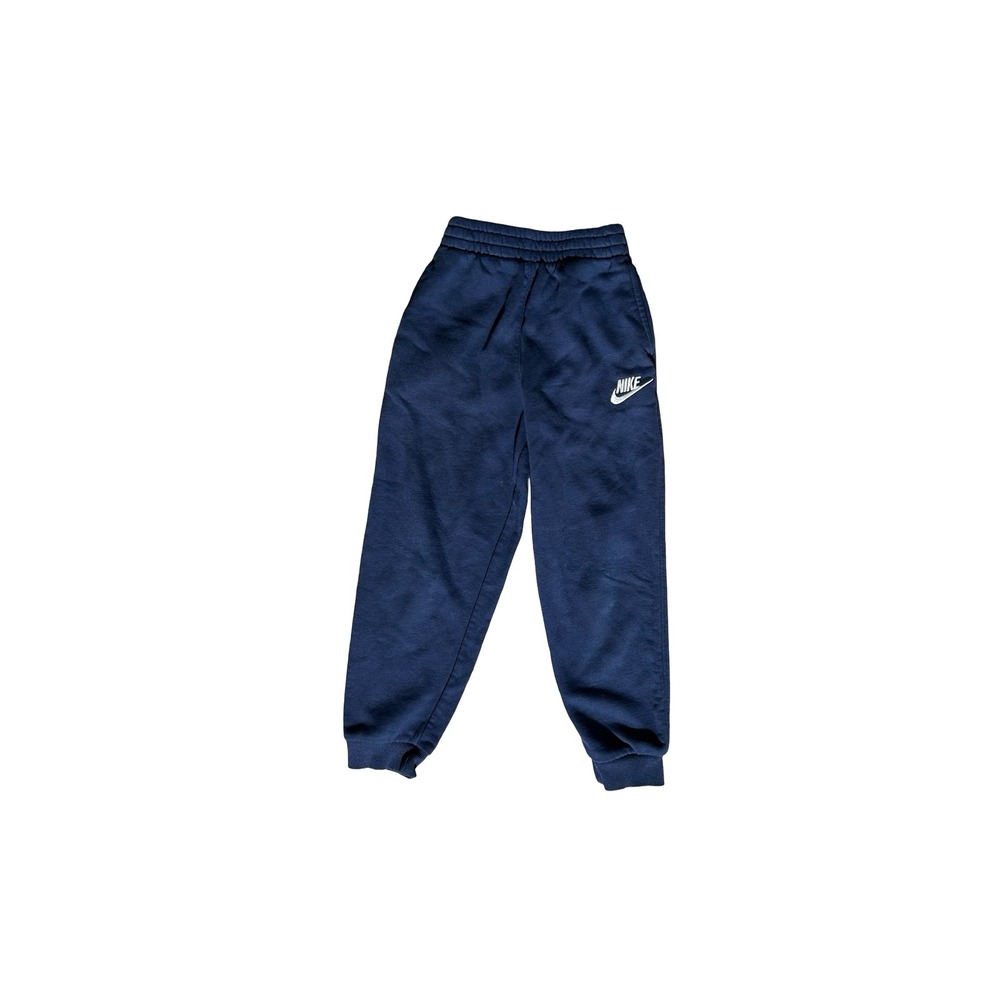 Nike Boys Navy Blue Fleece Joggers Sweatpants Size 7 6-7 Years L091-U90